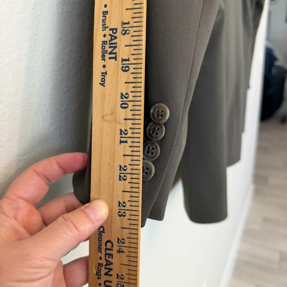 Haggar Black‎ Label Blazer Mens 46R Brown Wool Blend 3 Button Sport Coat Jacket